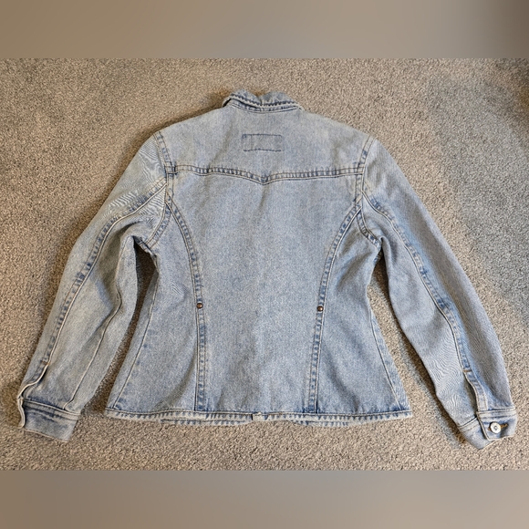 Brand Caroche Vintage Retro Denim Cinched Waist Jacket Countryside Chic - Picture 2 of 8